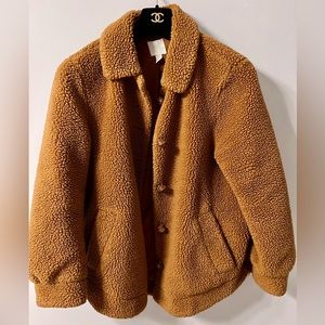 H&M Oversized Sherpa Faux Fur Teddy Jacket
